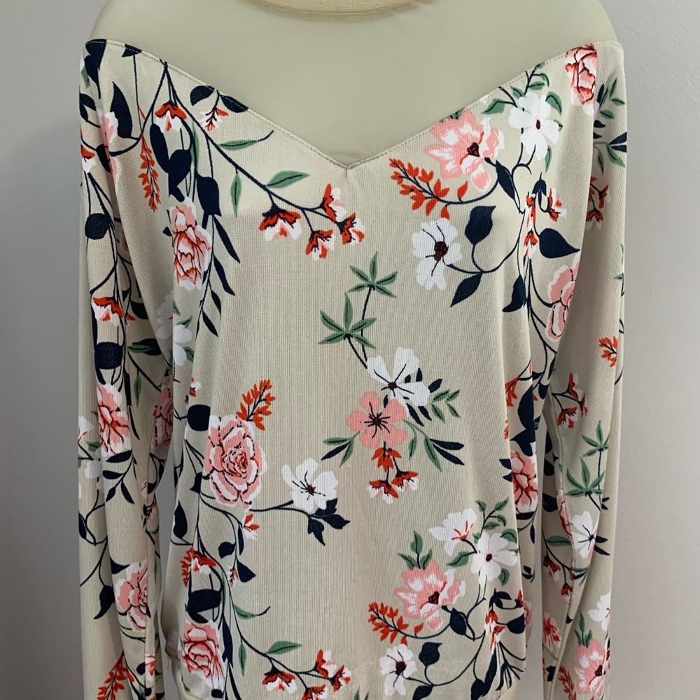 Lula Roe Floral & Mesh Top - Picture 16 of 16